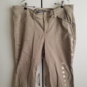 Mid Rise Slim Cropped Chinos